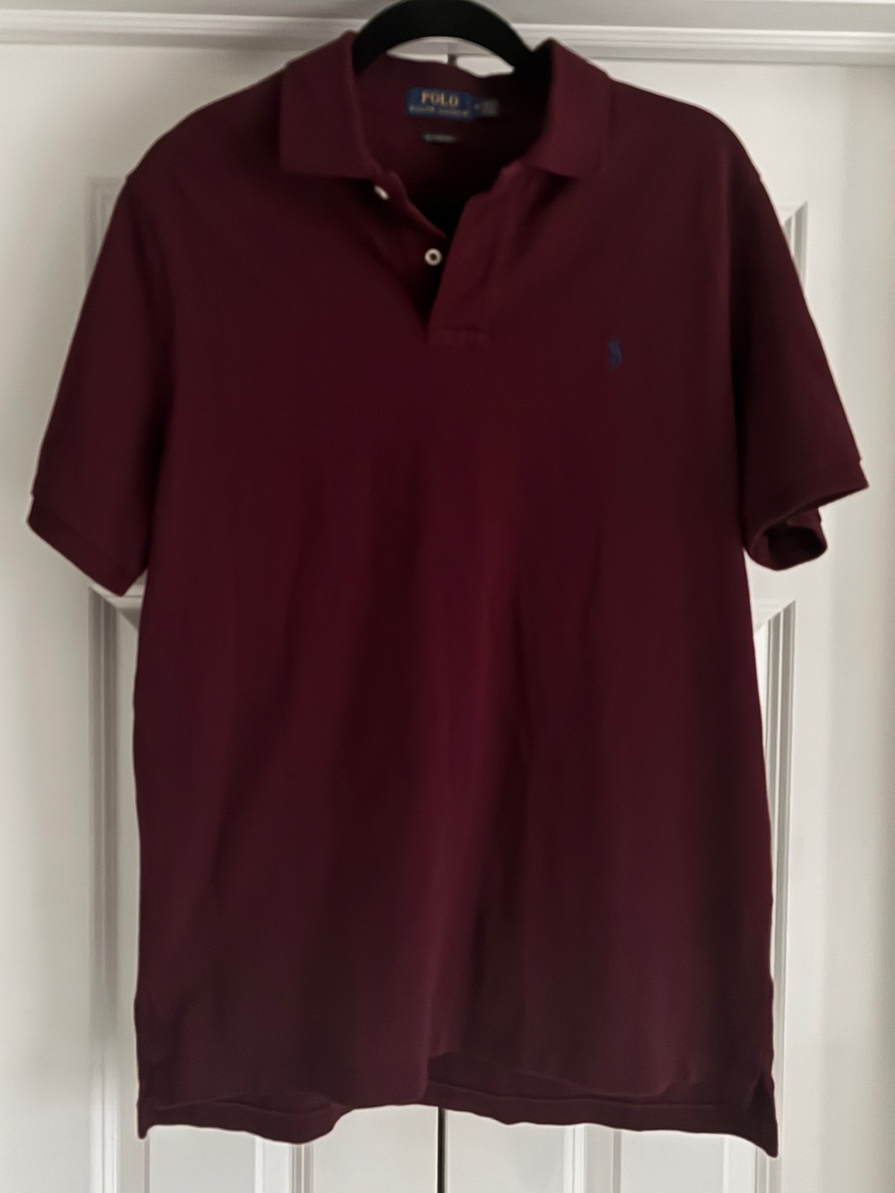 Polo Ralph Lauren Men's Short Sleeve Polo Shirt Burgundy Maroon size Medium